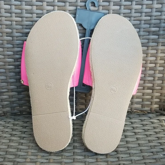 Torrid Hot Pink espadrille Slides Size 10 - Picture 6 of 8